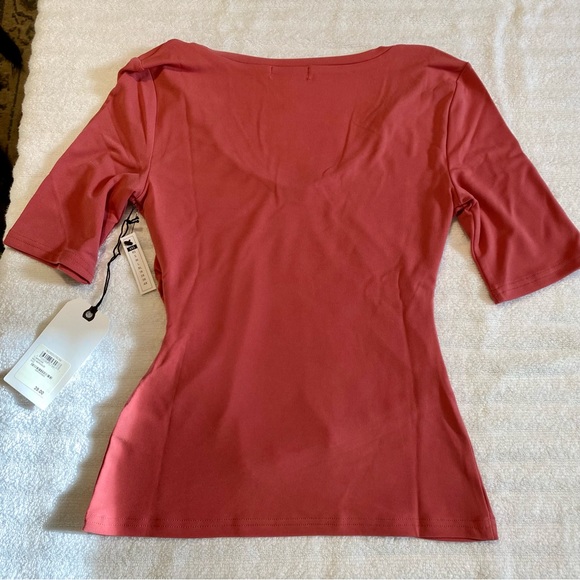 Leith Ruched Top Red Baroque NWT XXS Nordstrom - Picture 7 of 7